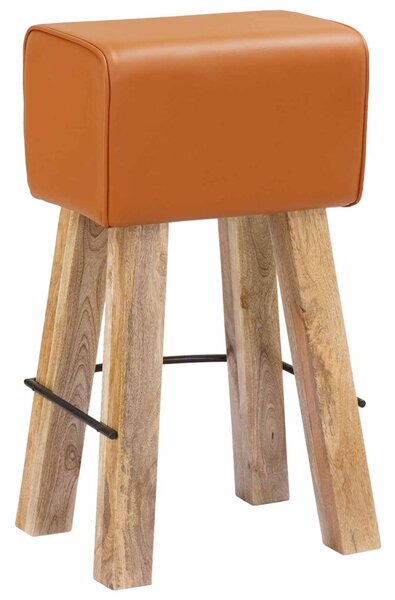 Bárszék 2 db Barna 44 x 33 x 74 cm Valódi Bőr