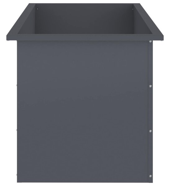 Led-es kerti virágláda 2 db Antracit 50 x 100 x 48 cm Acél