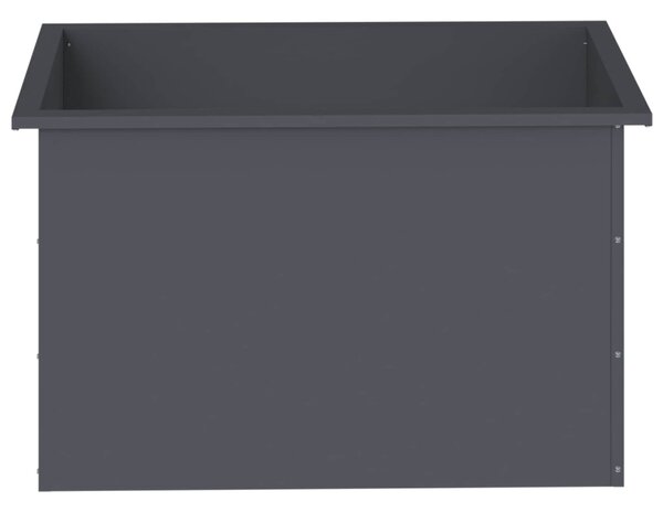 Led-es kerti virágláda 2 db Antracit 50 x 80 x 48 cm Acél