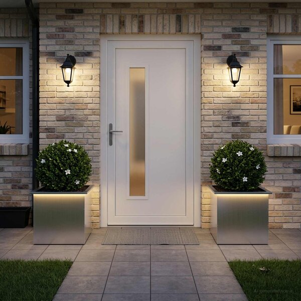 Led-es kerti virágláda 2 db Ezüst 50 x 60 x 48 cm