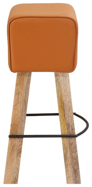 Bárszék 2 db Barna 44 x 33 x 74 cm Valódi Bőr