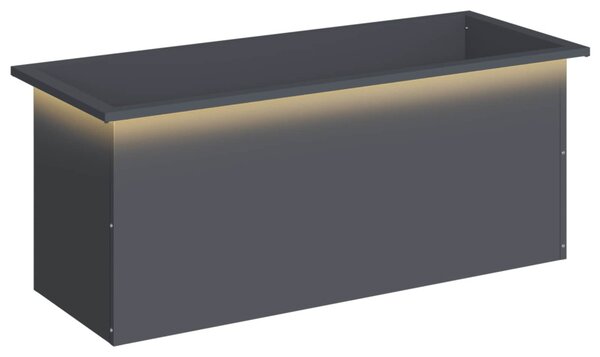 Led-es kerti virágláda Antracit 40 x 100 x 40 cm Acél
