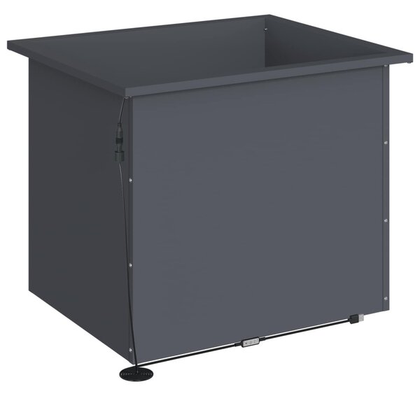 Led-es kerti virágláda 2 db Antracit 50 x 60 x 48 cm Acél
