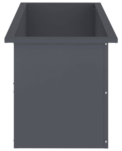 Led-es kerti virágláda 2 db Antracit 40 x 100 x 40 cm Acél