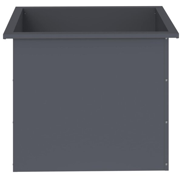 Led-es kerti virágláda 2 db Antracit 50 x 60 x 48 cm Acél