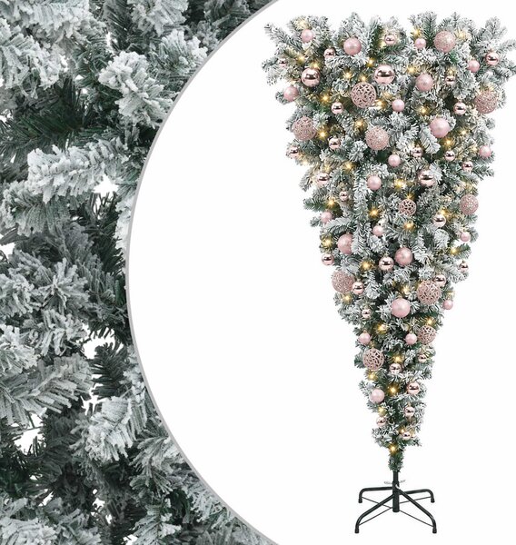Felfordított Műfenyő Karácsonyfá 180 cm 300 LED Meleg fehér