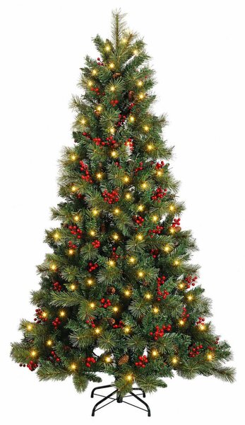 Műanyag Hajtogatós Karácsonyfa 150 cm 150 LED Meleg fehér