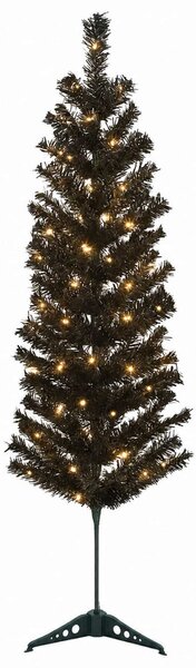 Mű Karcsú Karácsonyi Fa 150 cm 150 LED Meleg fehér PVC és fém