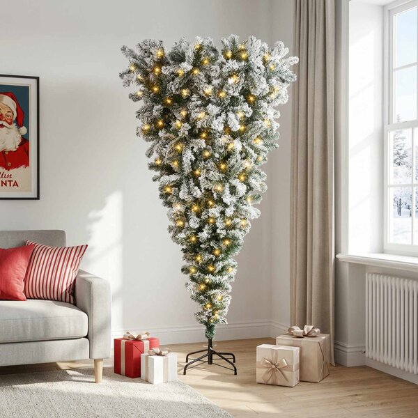 Felfordított Műfenyő Karácsonyfá 150 cm 150 LED Meleg fehér