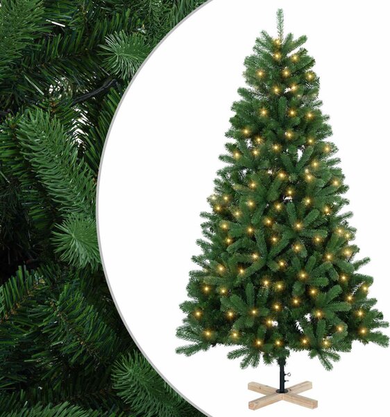 Mű karácsonyfa 120 cm 150 LED Meleg fehér PVC Zöld