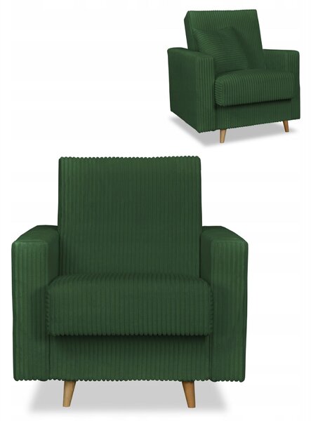 Rene Fekvőfotel Tárolóval Bonell Family Furniture Zöld Kordbársony