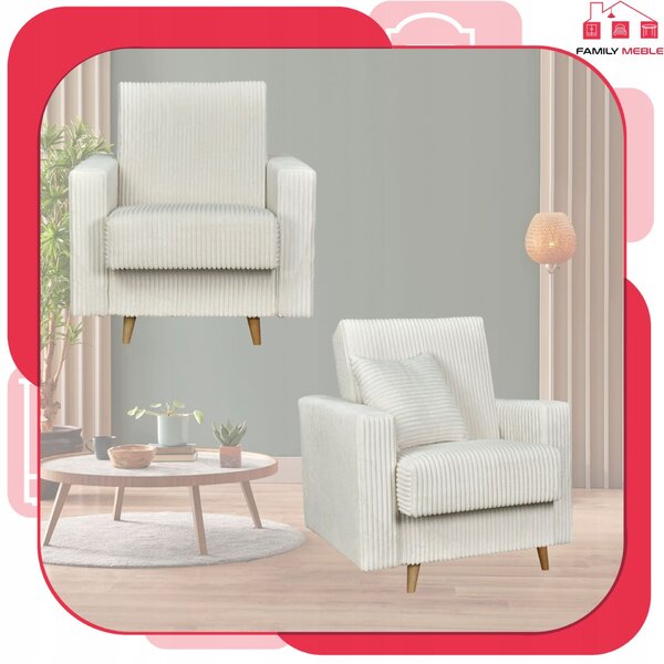 Rene Fekvőfotel Tárolóval Bonell Family Furniture Bézs Kordbársony