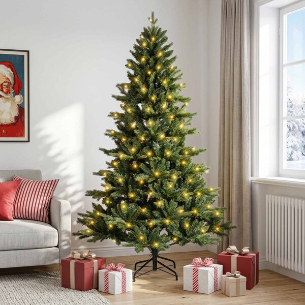 Műanyag Hajtogatós Karácsonyfa 120 cm 150 LED Meleg fehér