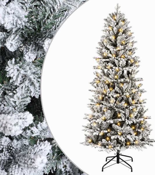 Műanyag Hajtogatós Karácsonyfa 150 cm 150 LED Meleg fehér