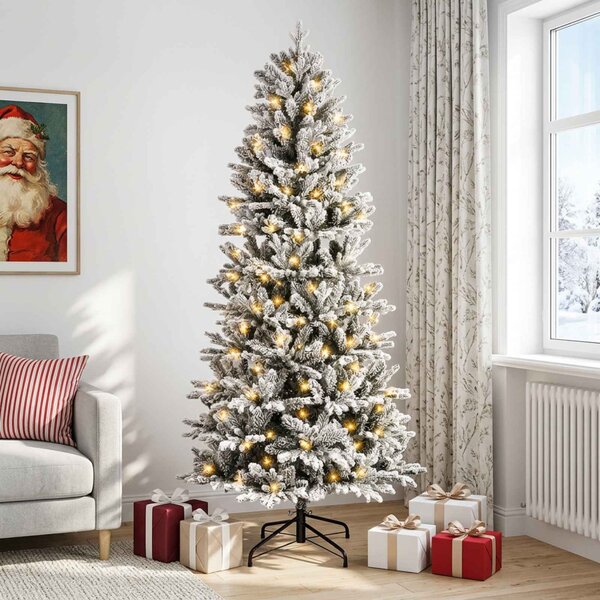 Műanyag Hajtogatós Karácsonyfa 150 cm 150 LED Meleg fehér