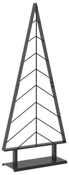 Fém karácsonyfa állvánnyal KUOPIO 125 cm Acél Fekete