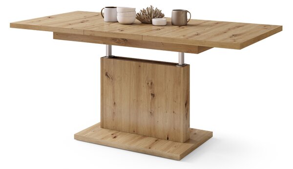 Mazzoni ASTON MINI Artisan Tölgy - MODERN NYITHATÓ EMELHETŐ DOHÁNYZÓASZTAL ÉTKEZŐASZTAL ÁTALAKÍTHATÓ ASZTAL