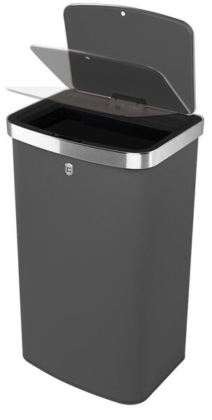 Berlinger Haus Szenzor érzékelős szemetes 60 literes fém matt antracit Anthracite Collection BH/9798