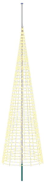 Karácsonyfa világítás rögzítőcövekkel és zászlórúddal 500 cm