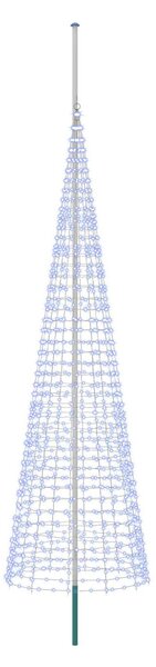 Karácsonyfa világítás rögzítőcövekkel és zászlórúddal 500 cm