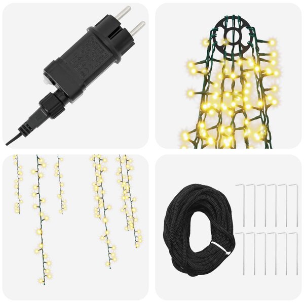 Karácsonyfa-világítás 12 LED-del 2004 LED Meleg fehér