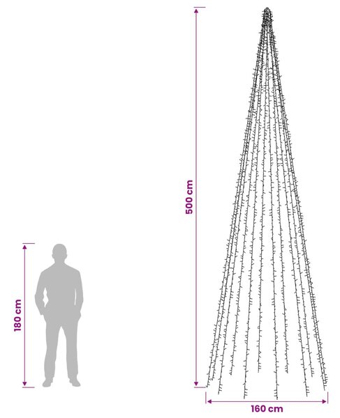 Karácsonyfa-világítás 12 LED-del 2004 LED Meleg fehér