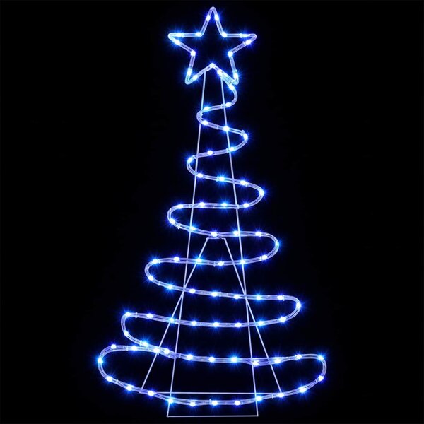 LED-es karácsonyfa-sziluett LOVIISA 100 LED Kék 51 x 99 cm