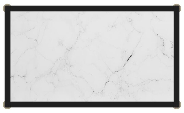 Fehér edzett üveg tálalóasztal 60 x 35 x 75 cm