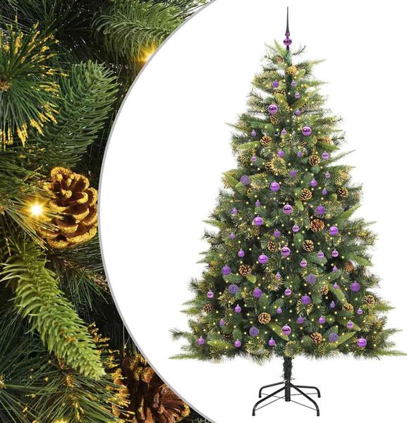 Műanyag Hajtogatós Karácsonyfa Tojásokkal Zöld 240 cm