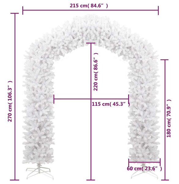 Zöld karácsonyfaboltív 270 cm