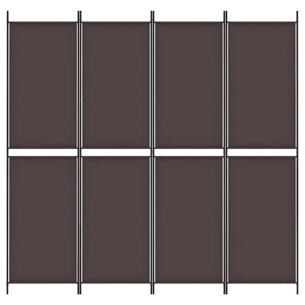 4 paneles barna szövet paraván 200x200 cm