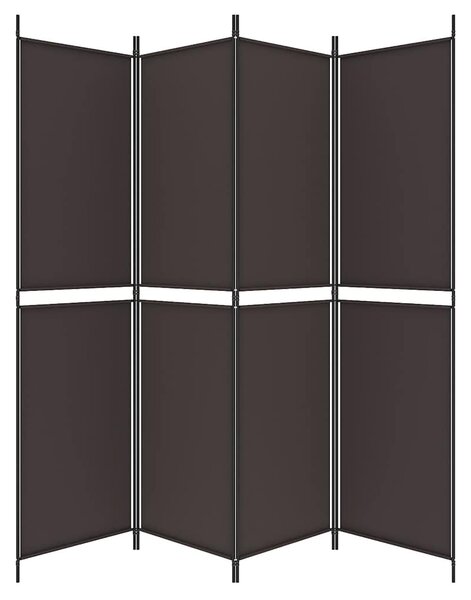 4 paneles barna szövet paraván 200x200 cm
