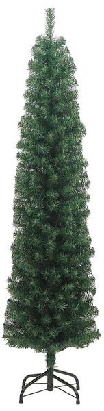 Zöld PVC vékony műkarácsonyfa állvánnyal 210 cm