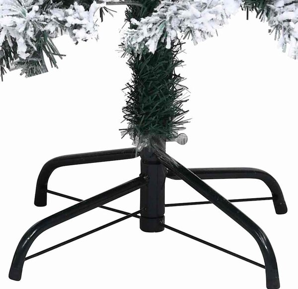 Zöld PVC műkarácsonyfa hóval 180 cm