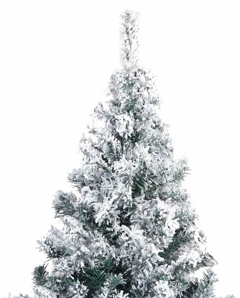 Zöld PVC műkarácsonyfa hóval 180 cm