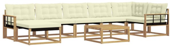 VidaXL Kültéri kanapé szett 8 pcs Fehér és Krém színű 79 x 79 x 37 cm
