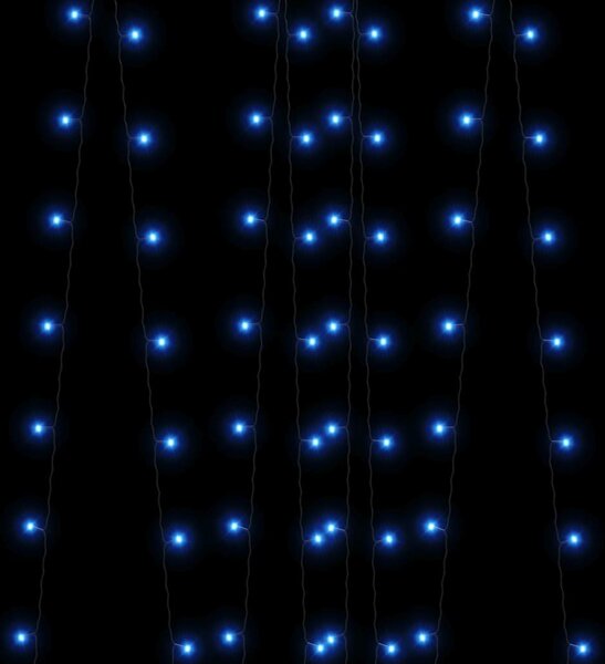 5 db 5x200 LED-es kék bel-/kültéri napelemes fényfüzér