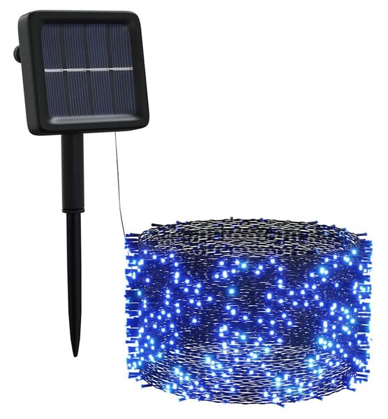 5 db 5x200 LED-es kék bel-/kültéri napelemes fényfüzér