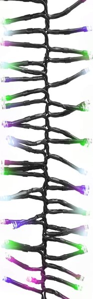 Színes pasztell fényű fürtös PVC LED-szalag 2000 LED-del