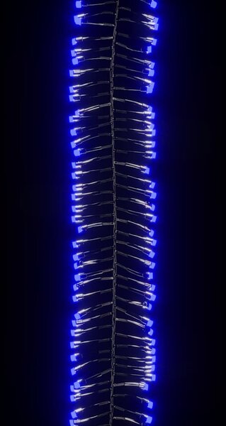 Kék fényű fürtös PVC LED-szalag 3000 LED-del
