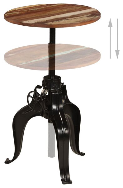 Újrahasznosított tömör fa bárasztal 60 x (76-110) cm