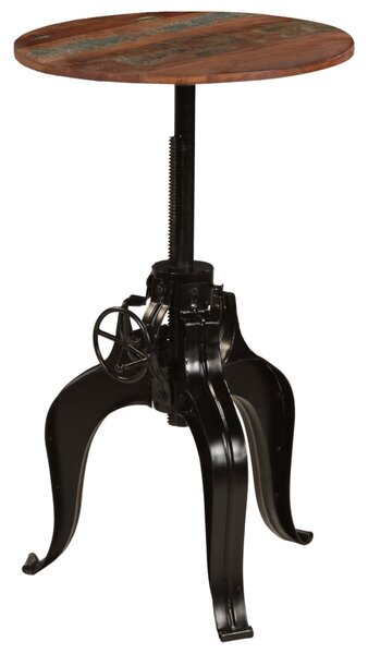 Újrahasznosított tömör fa bárasztal 60 x (76-110) cm