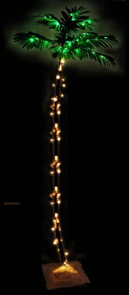 LED-es pálmafa 192 meleg fehér LED-del 300 cm