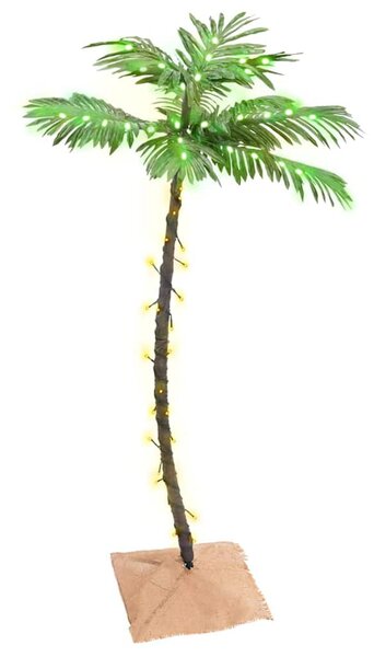 LED-es pálmafa 72 meleg fehér LED-del 120 cm