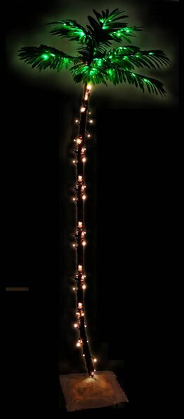 LED-es pálmafa 252 meleg fehér LED-del 400 cm