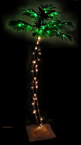 LED-es pálmafa 88 meleg fehér LED-del 150 cm