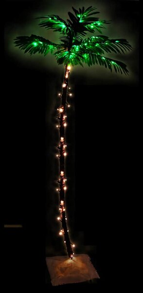LED-es pálmafa 96 meleg fehér LED-del 180 cm
