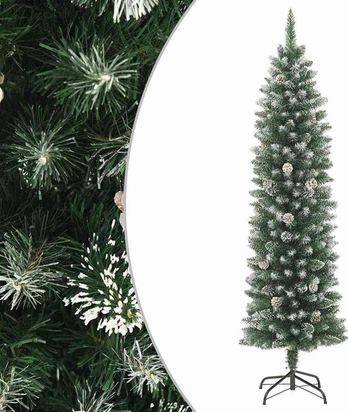 Vékony PVC műkarácsonyfa állvánnyal 120 cm
