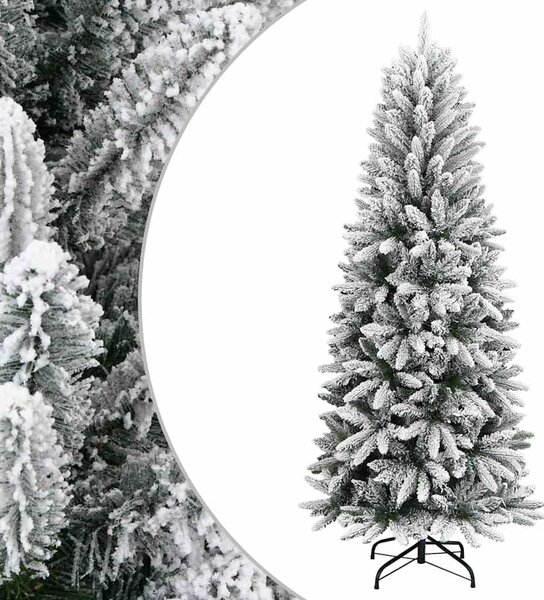 PVC és polietilén műkarácsonyfa pelyhes hóval 120 cm