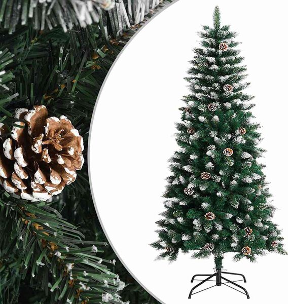 Zöld PVC műkarácsonyfa állvánnyal 120 cm
